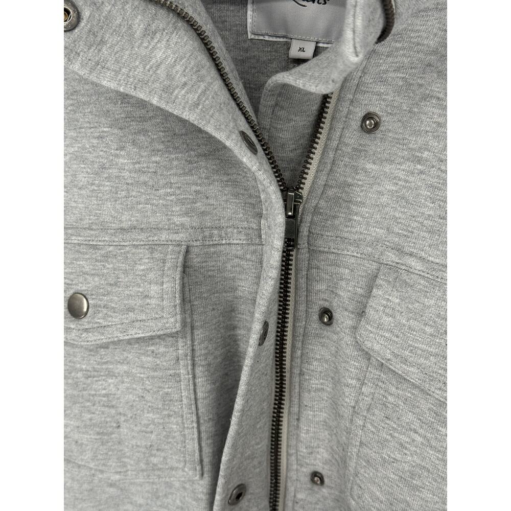 Rails Collins Utility Jacket Women's XL Heather Gray Military Snap & Zip Front - Picture 5 of 10